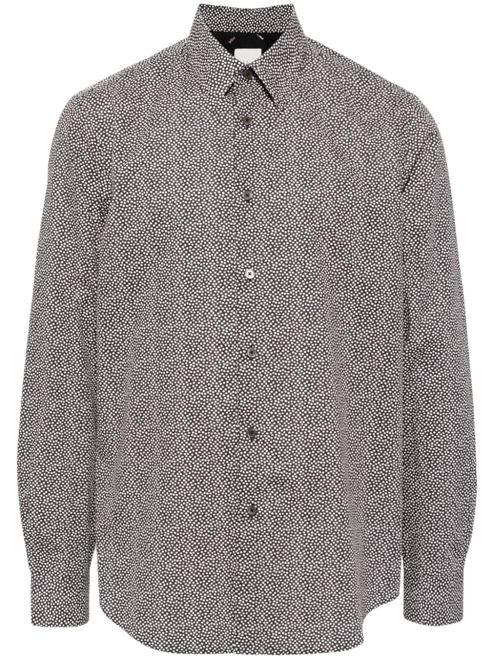 Polka dot cotton shirt - Black