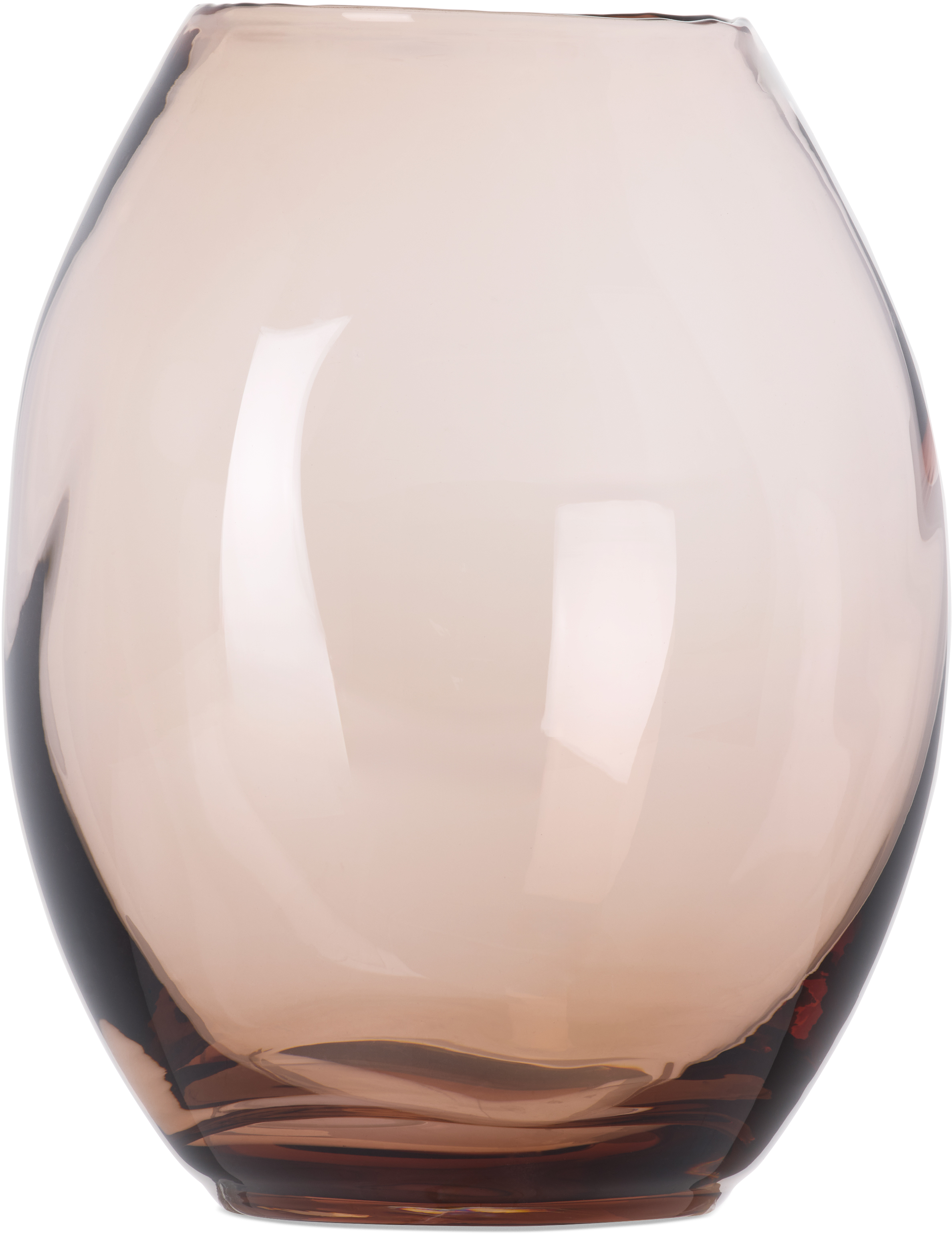 Brown Addled Short Vase