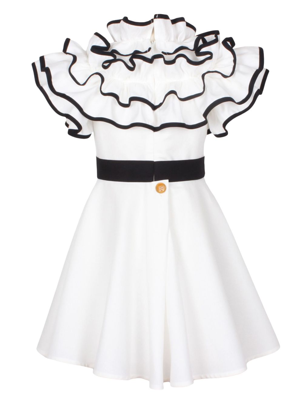 Ruffled dress - White