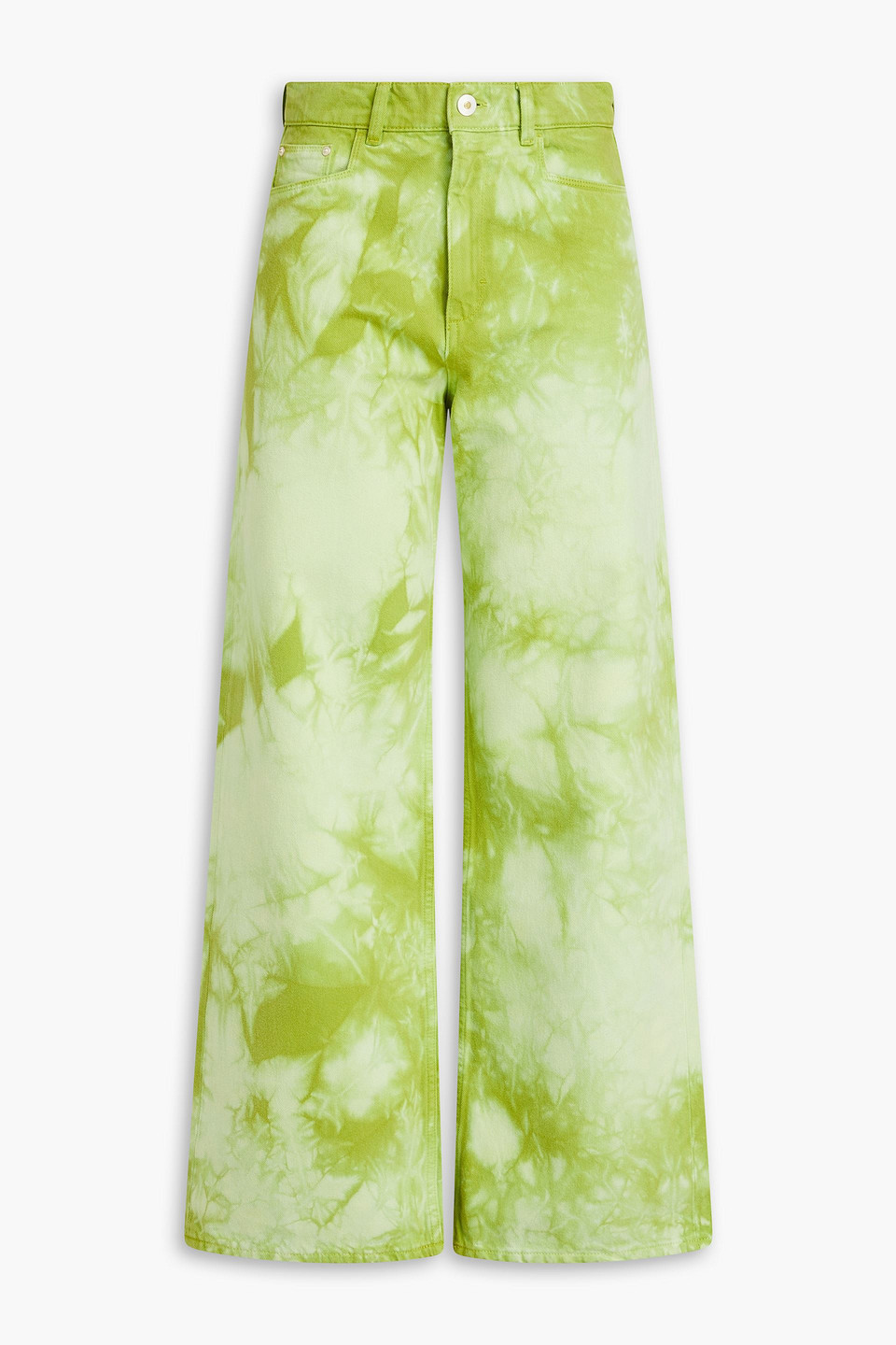 Magnolia tie-dyed high-rise wide-leg jeans
