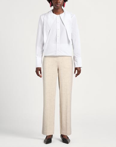 Woman Pants Khaki Size 2 Cotton, Elastane