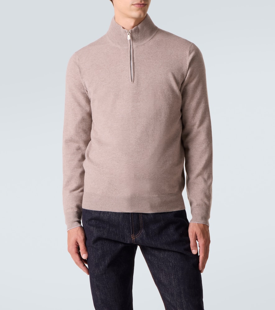 Cashmere half-zip sweater