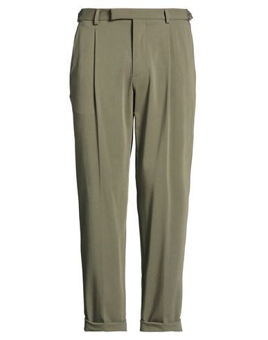 Man Pants Military green Size 34 Polyester, Viscose, Wool, Elastane