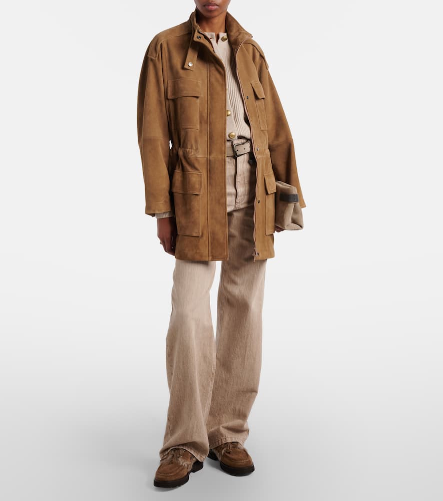 Suede field jacket