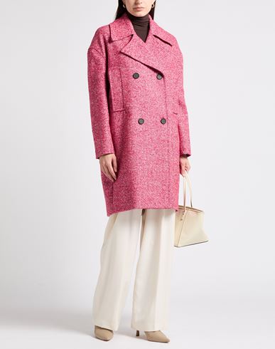 Woman Coat Magenta Size 10 Synthetic fibers, Wool, Cotton, Alpaca wool, Silk