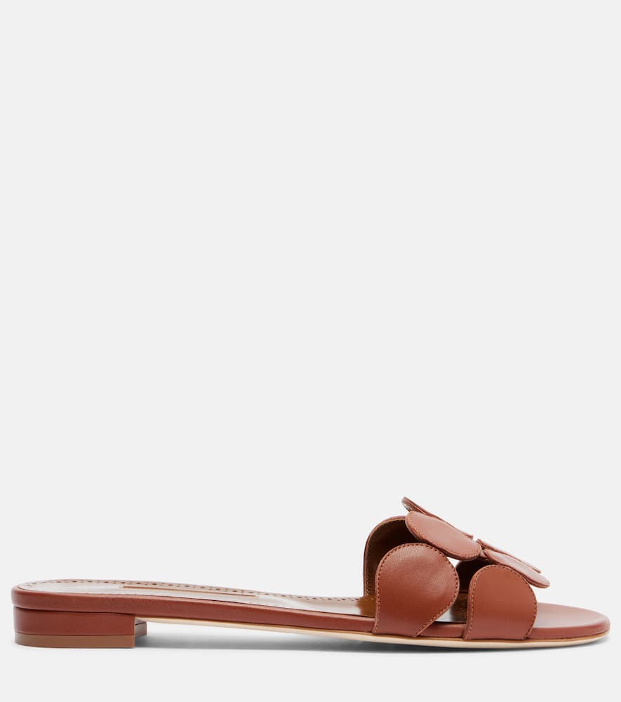 Haribalmuflat leather slides