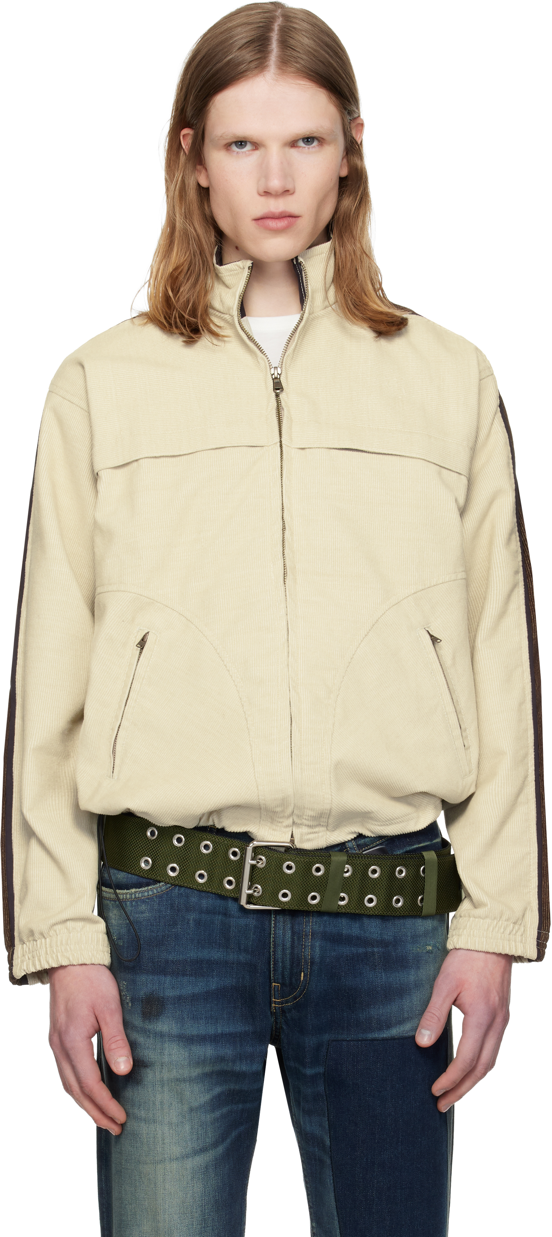 Off-White Washed Corduroy Track Jacket