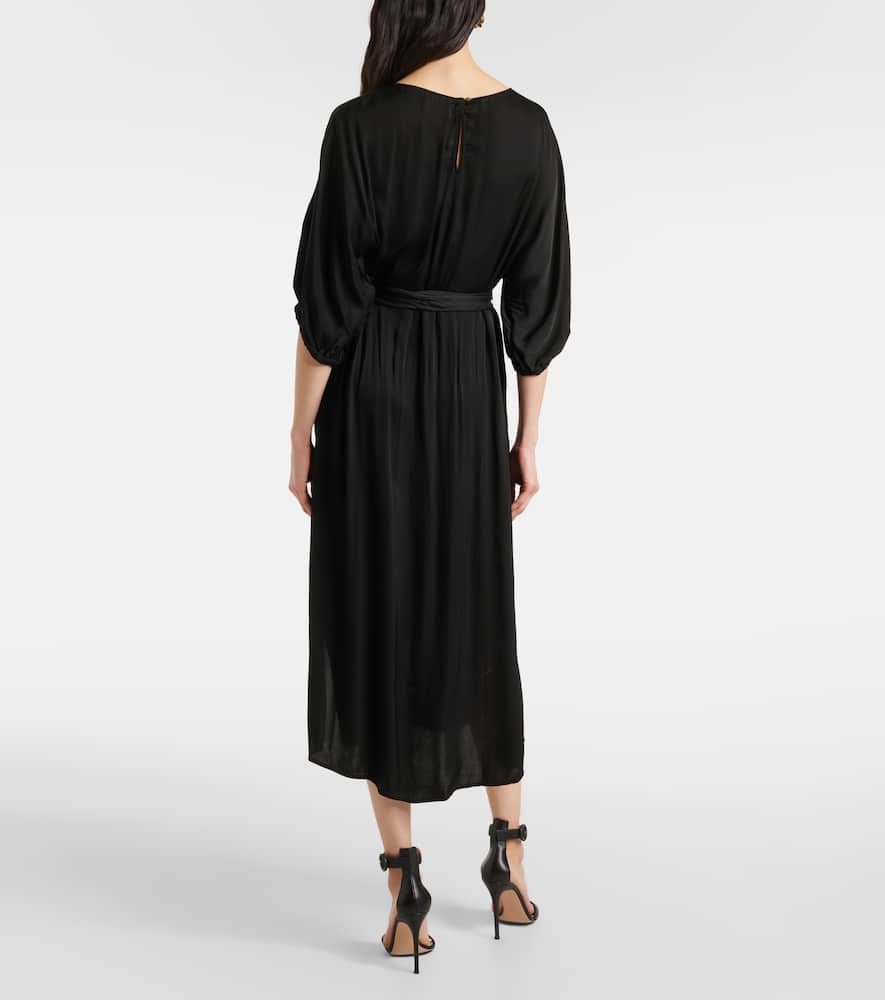 Laurel satin midi dress