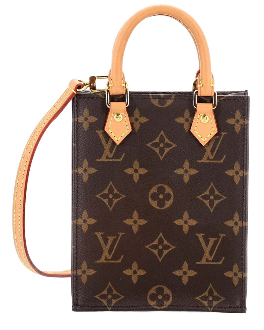 Brown Monogram Canvas Petit Sac Plat (Authentic Pre-Loved)