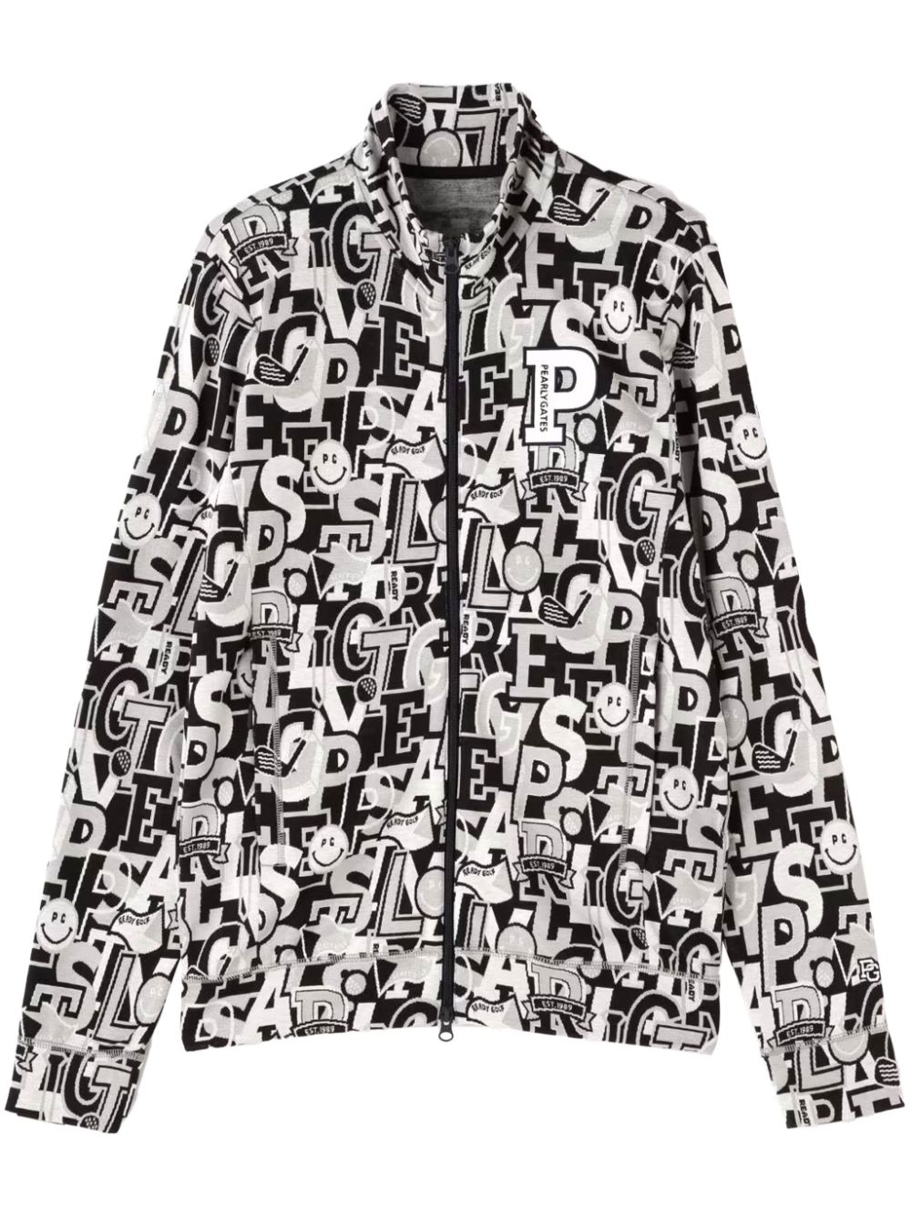 Logo-intarsia track jacket - Blue