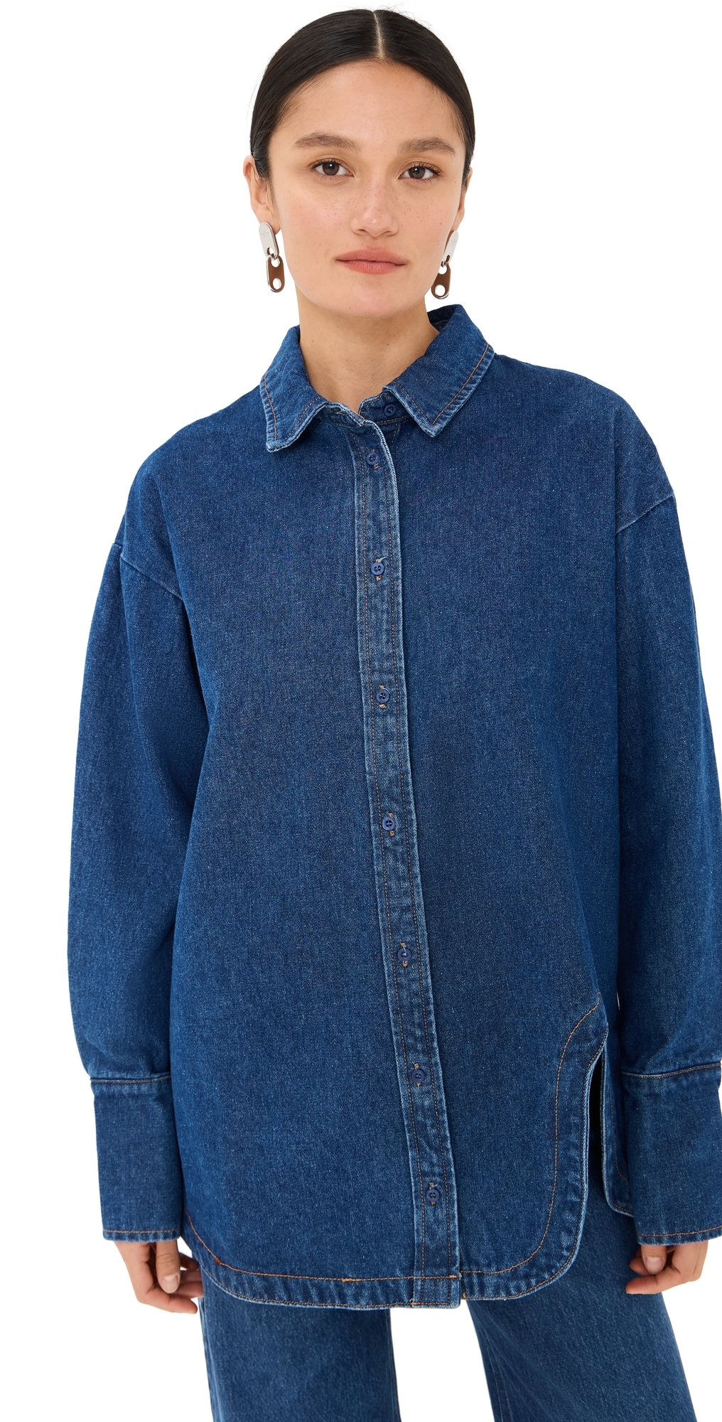 Off Duty Denim Shirt Dark Denim