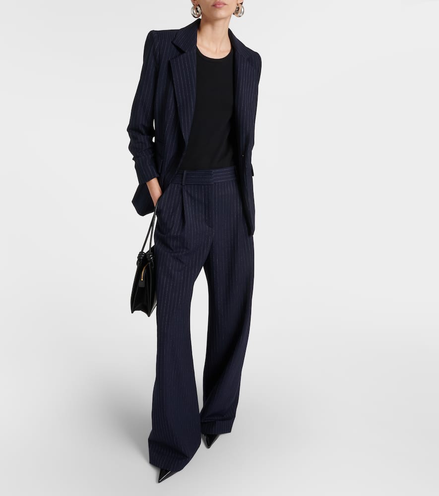 Heyser pinstripe high-rise wide-leg pants