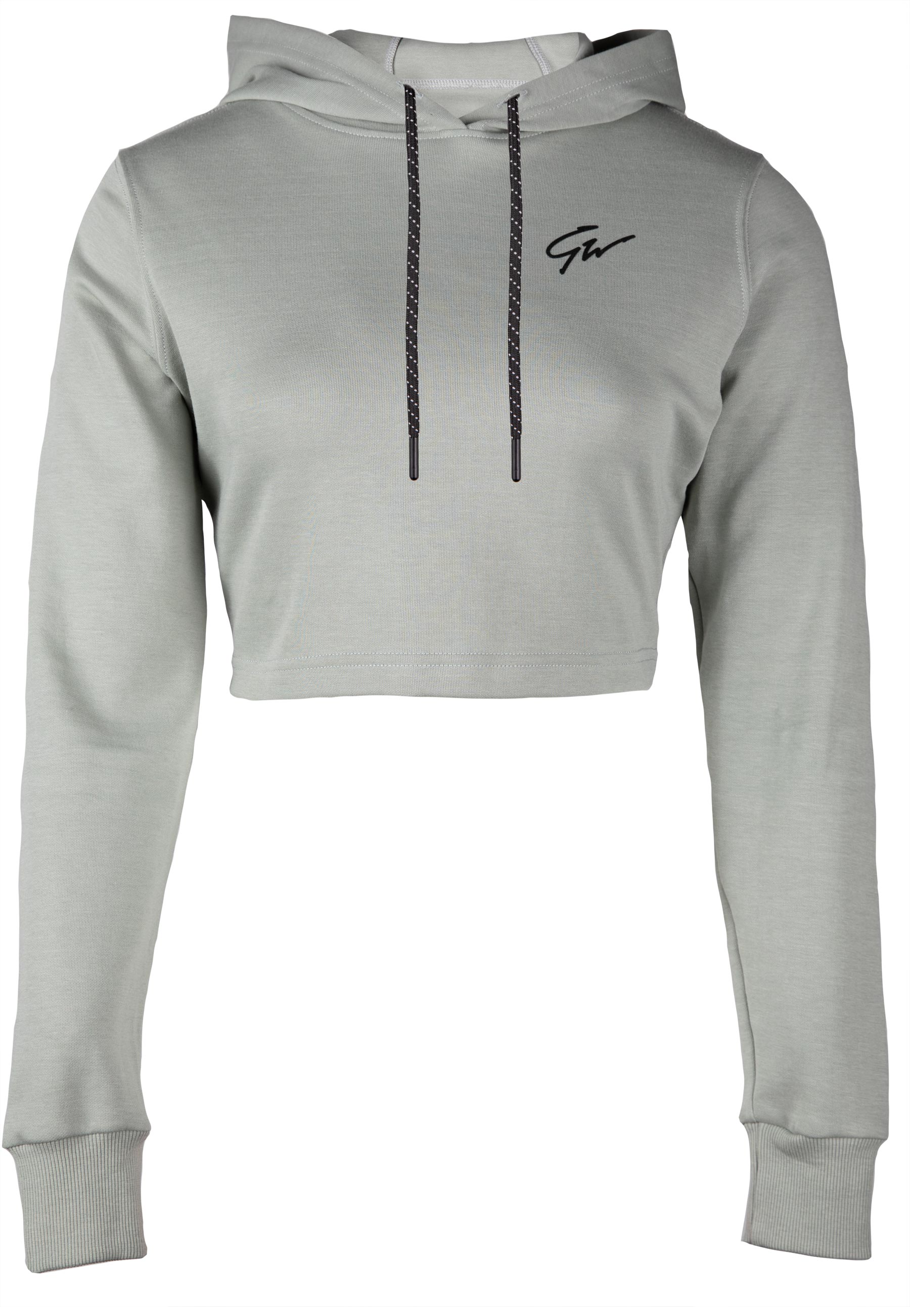 Pixley Crop Top Hoodie - Light Green