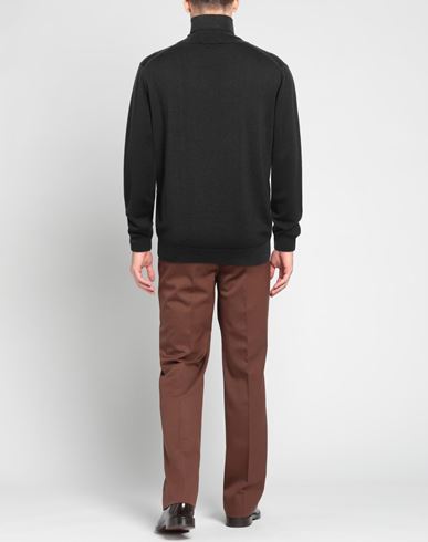 Man Turtleneck Dark brown Size 46 Merino Wool