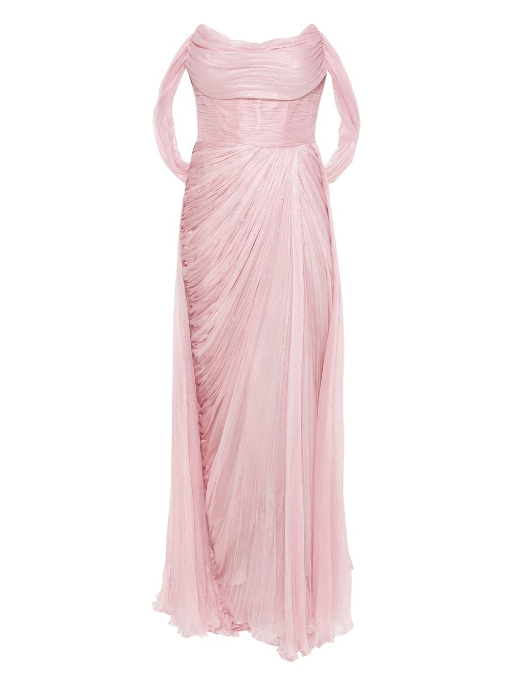 Raziel draped off-shoulder gown - Pink