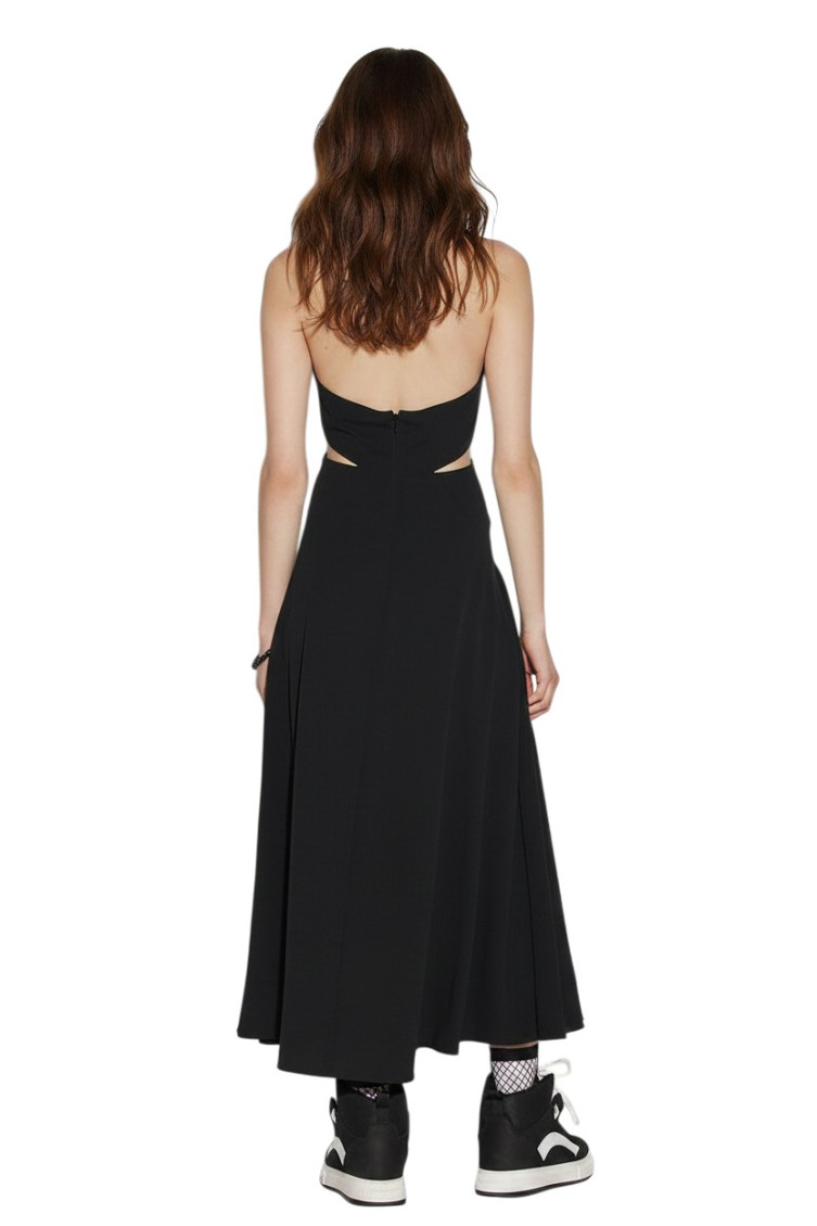 Chain Cut-out Logo Dress