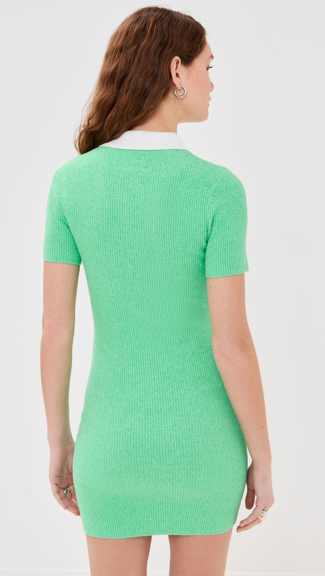 JoosTricot Mini Polo Dress Persian Green/Whipped Cream