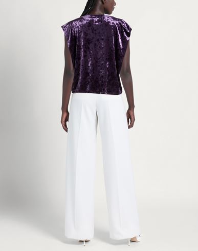 Woman Top Dark purple Size S Polyester, Elastane