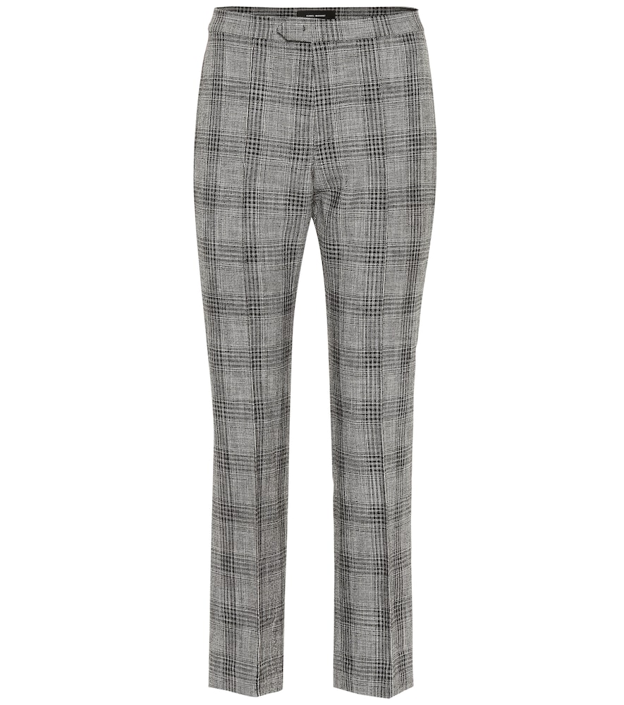 Derys checked cotton and wool pants