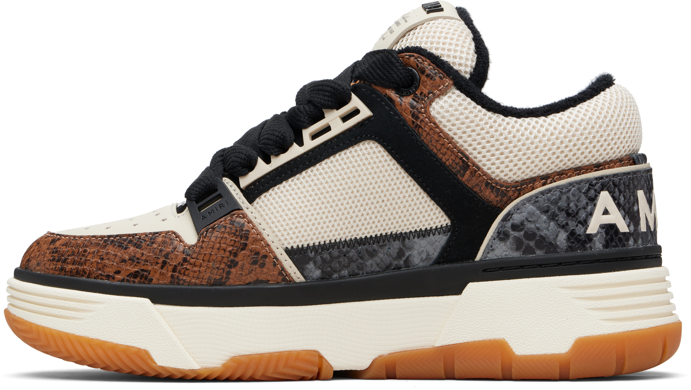 Off-White & Brown Snake MA-1 Sneakers