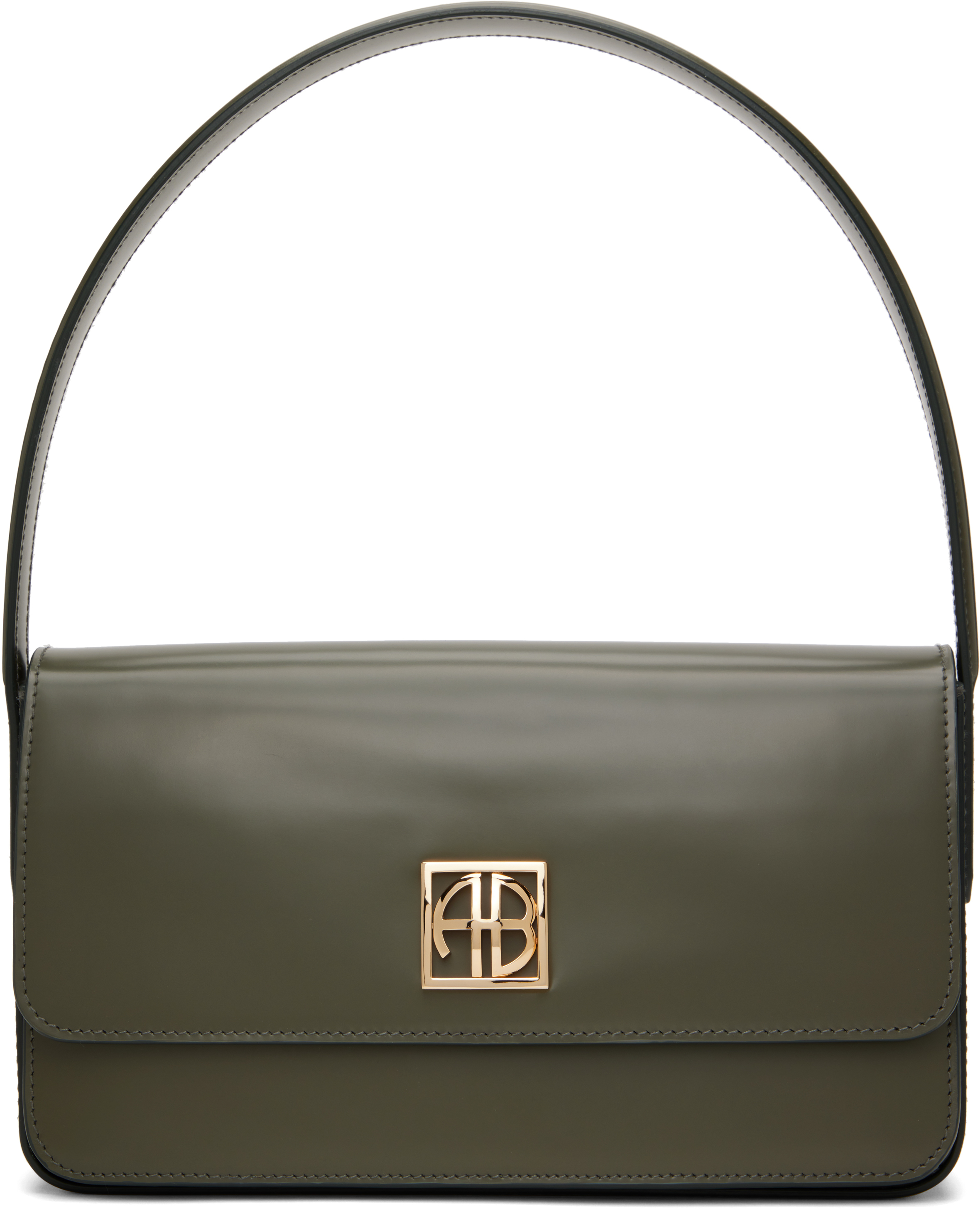 ANINE BING Green Elly Shoulder Bag