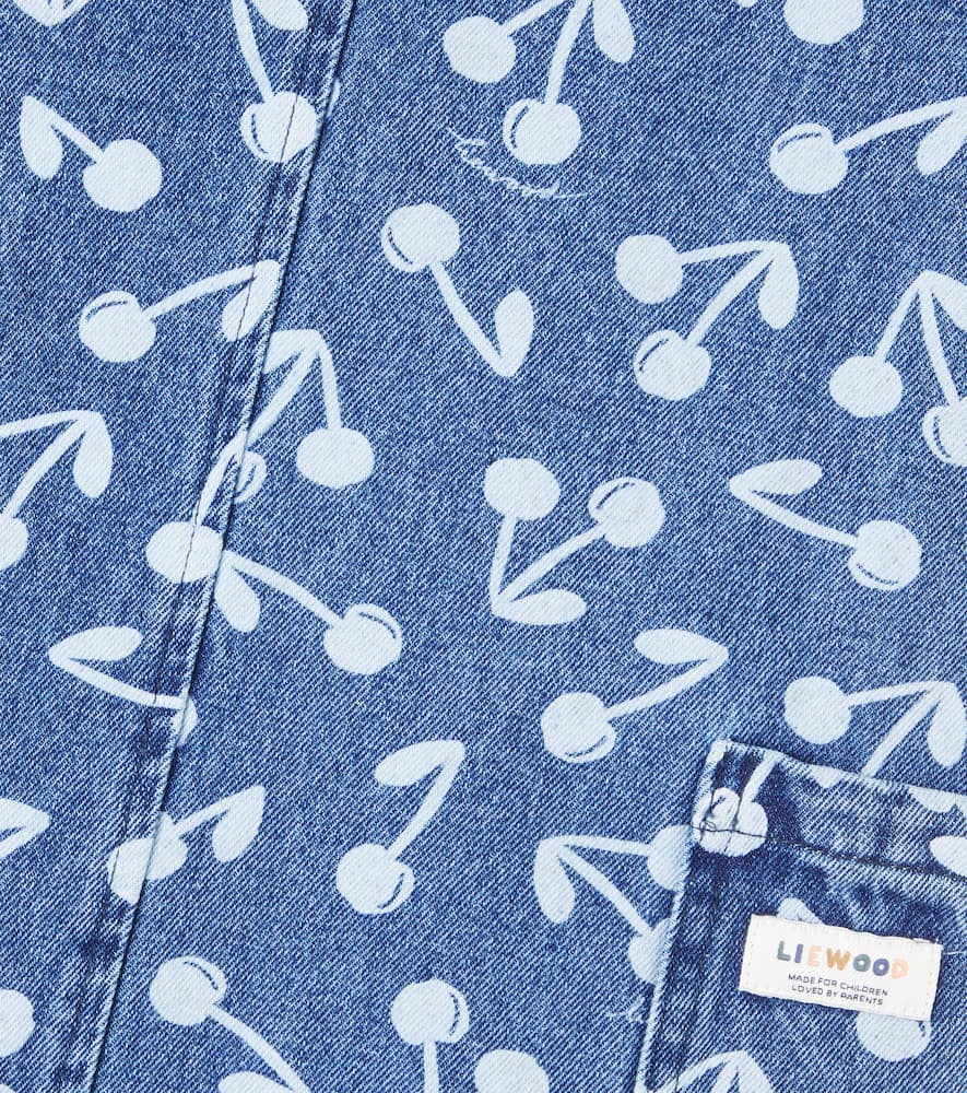 Angelica printed denim dress