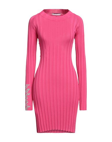Woman Mini dress Fuchsia Size 1 Viscose, Polyamide, Polyester