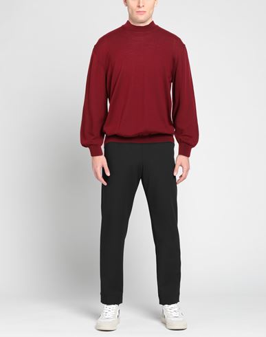 Man Turtleneck Burgundy Size 48 Merino Wool
