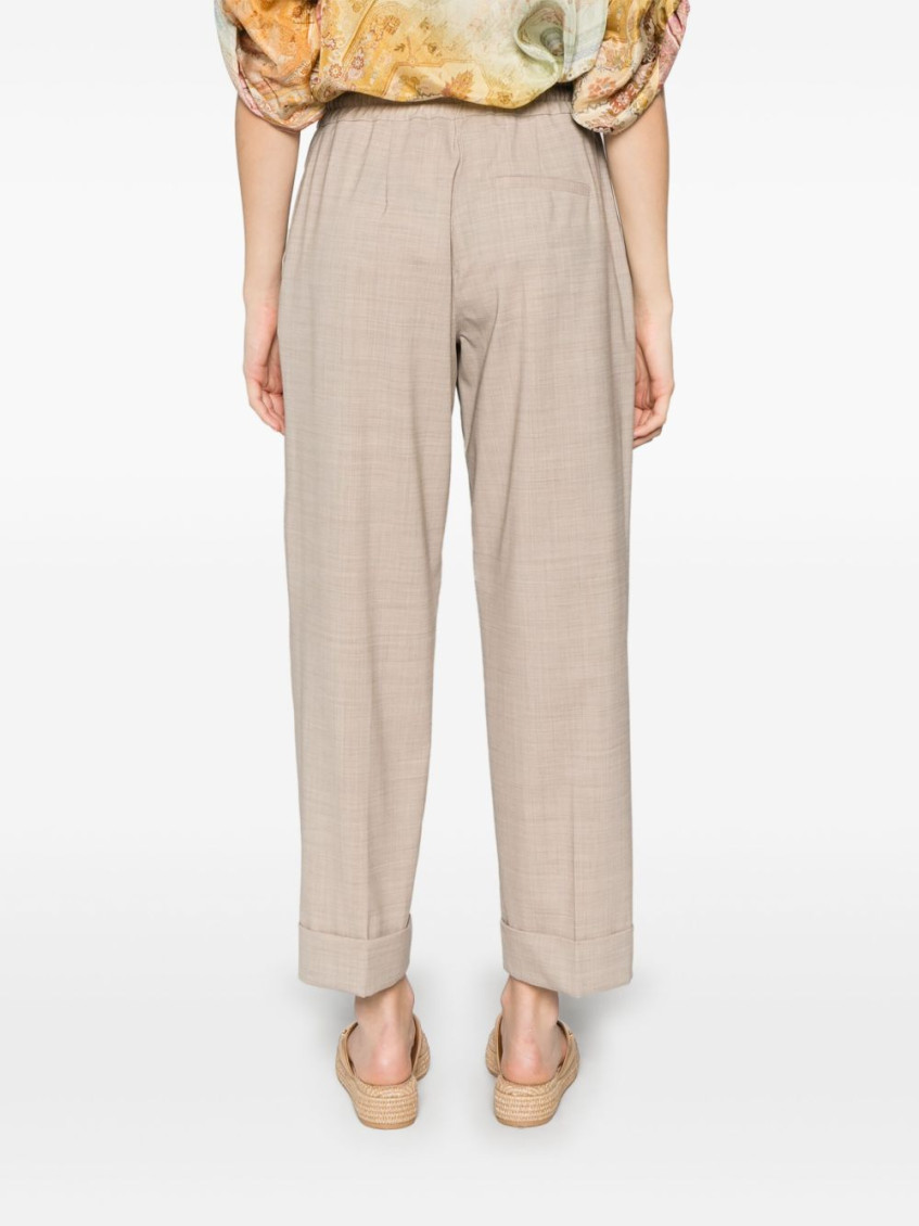Beige Wool Pants