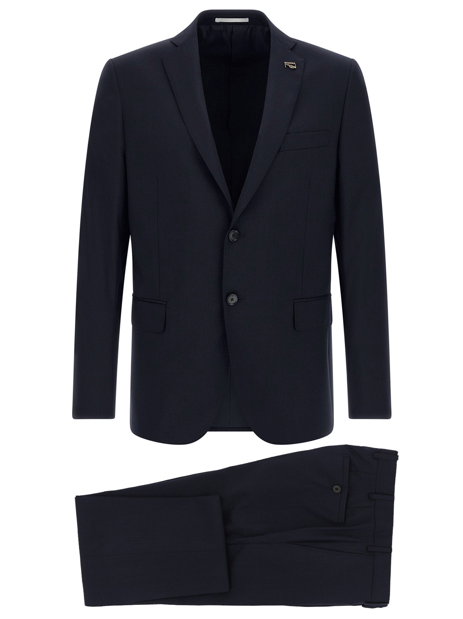 Pure Wool Suit — Navy