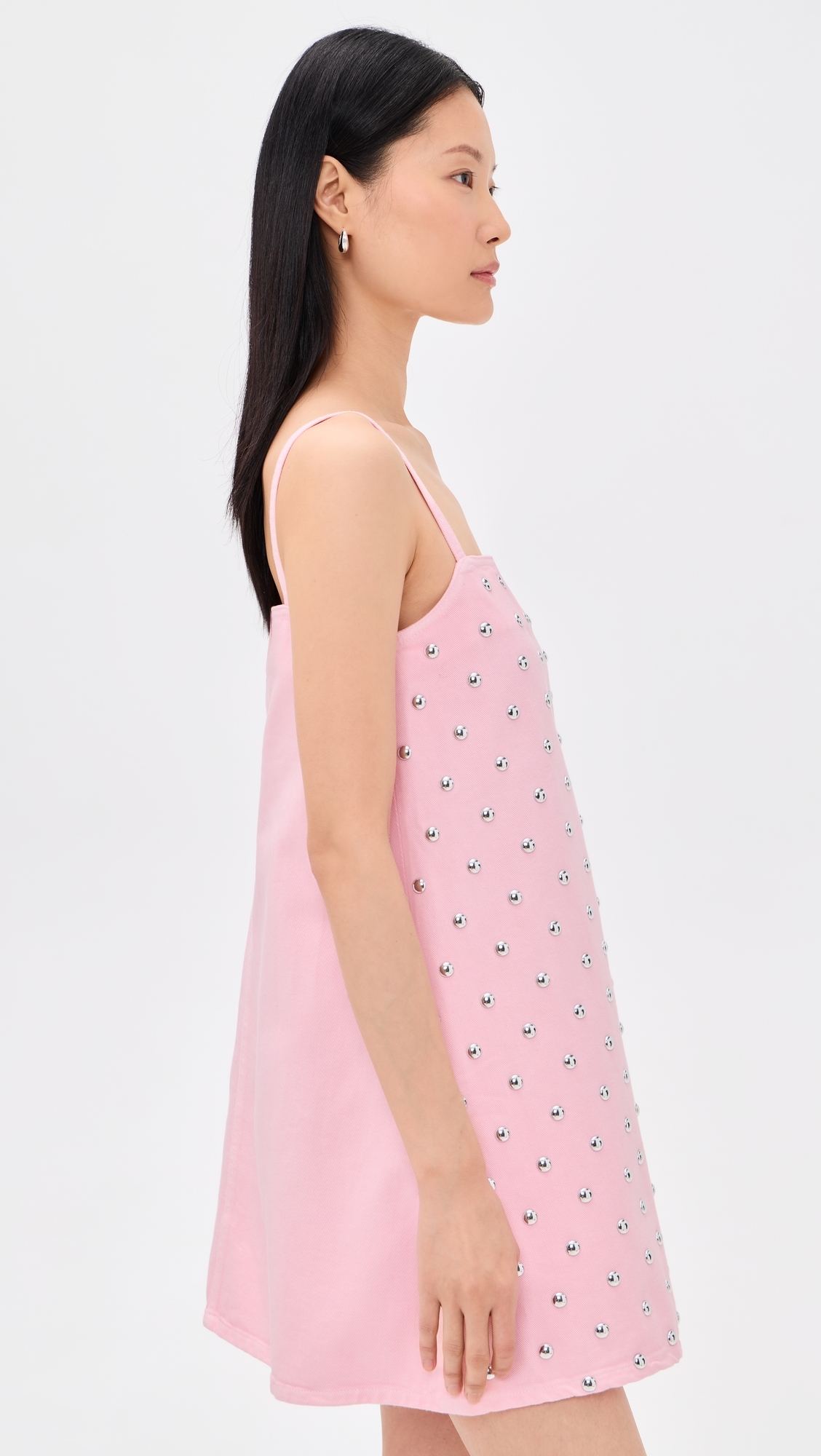 Studded Mini Dress Pink