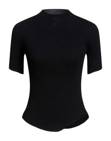 Courrèges Woman Sweater Black Size S Cotton, Merino Wool