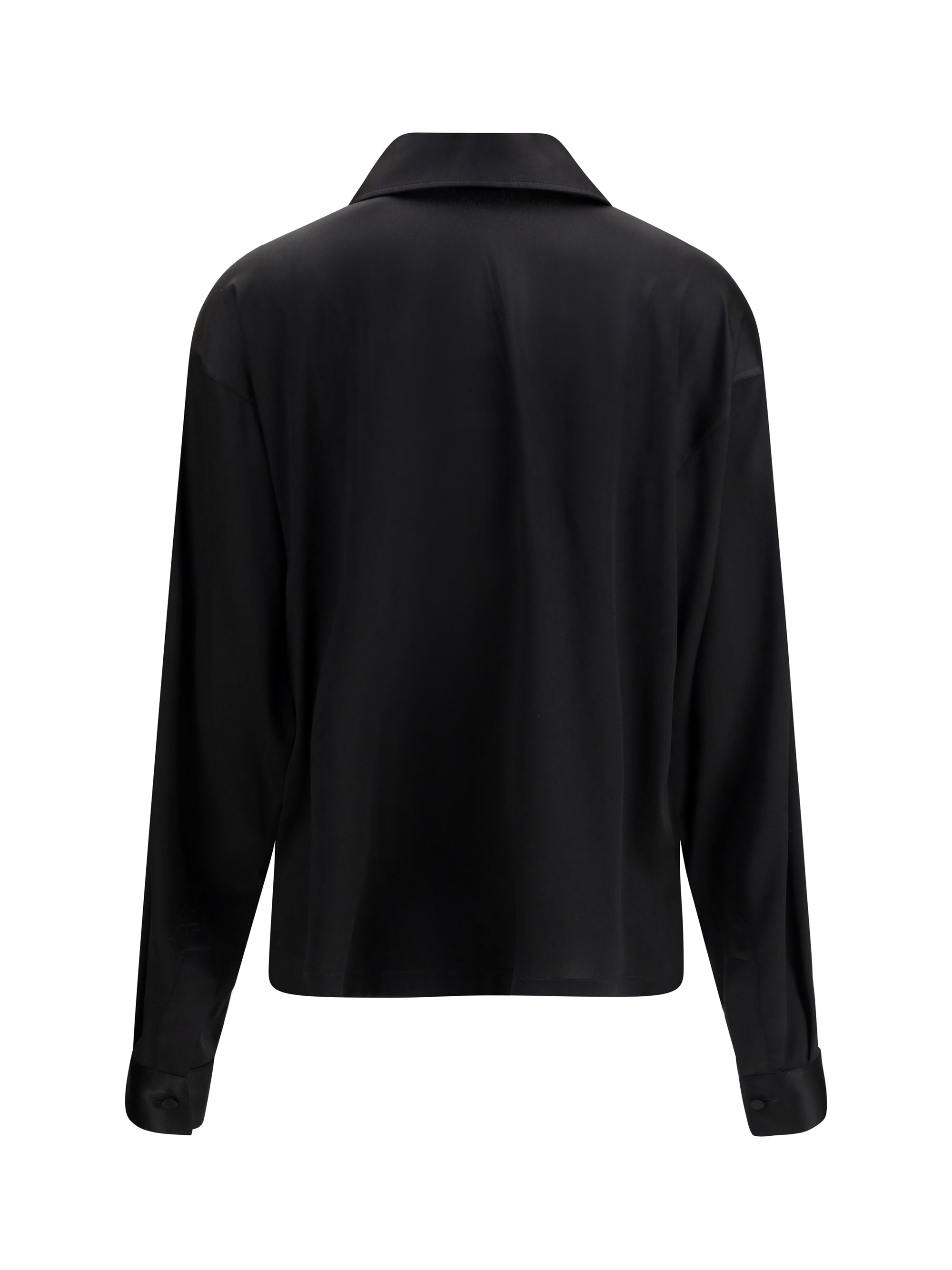 Stretch Silk Shirt — Black