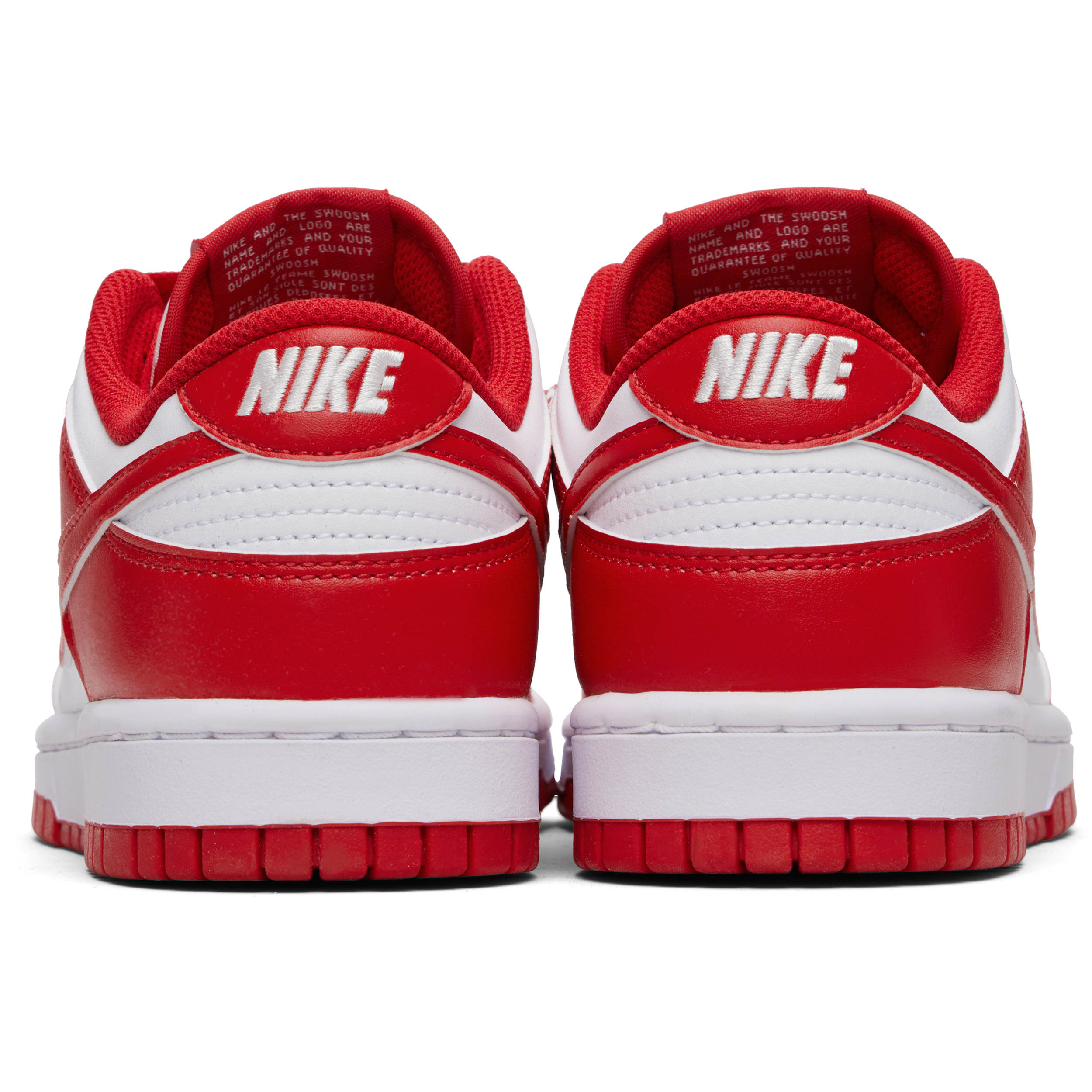 Red & White Dunk Low Retro Sneakers