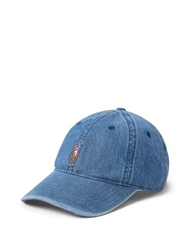 Indigo Denim Ball Cap Man Hat Blue Size ONESIZE Cotton