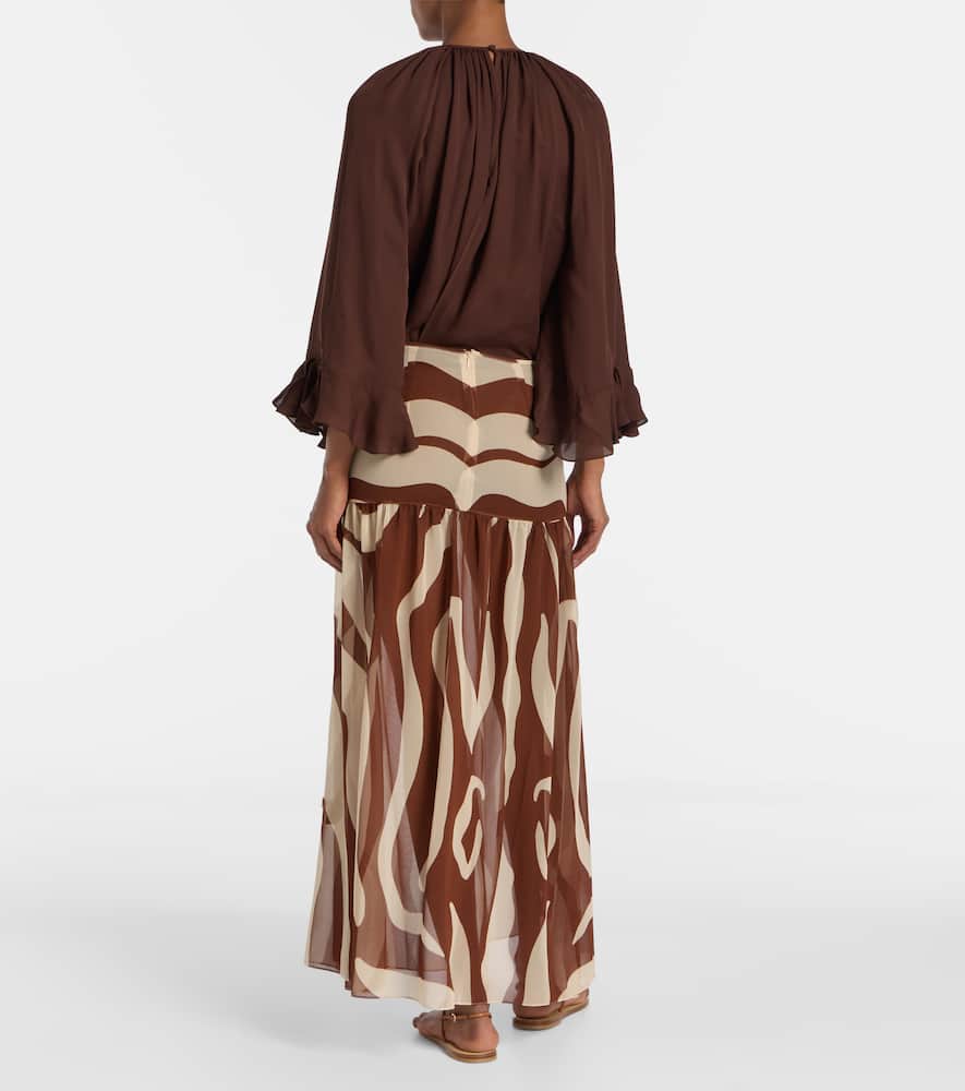 Bohemia printed midi skirt