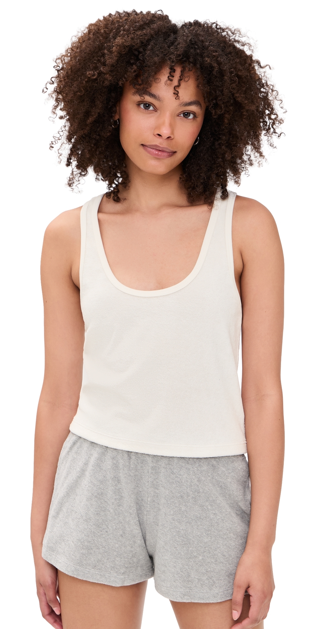 Tia Racerback Tank Top Ivory