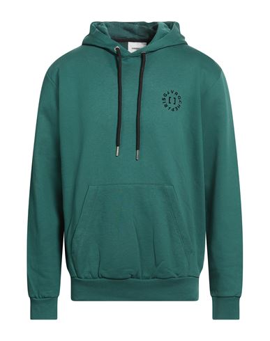 Man Sweatshirt Emerald green Size XL Cotton, Polyester