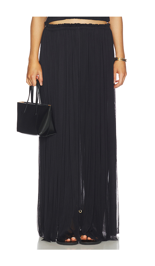 HANNE BLOCH Silk Tulle Skirt in Black