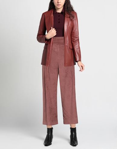 Gaudì Woman Pants Chocolate brown Size 12 Polyester, Polyamide, Elastane