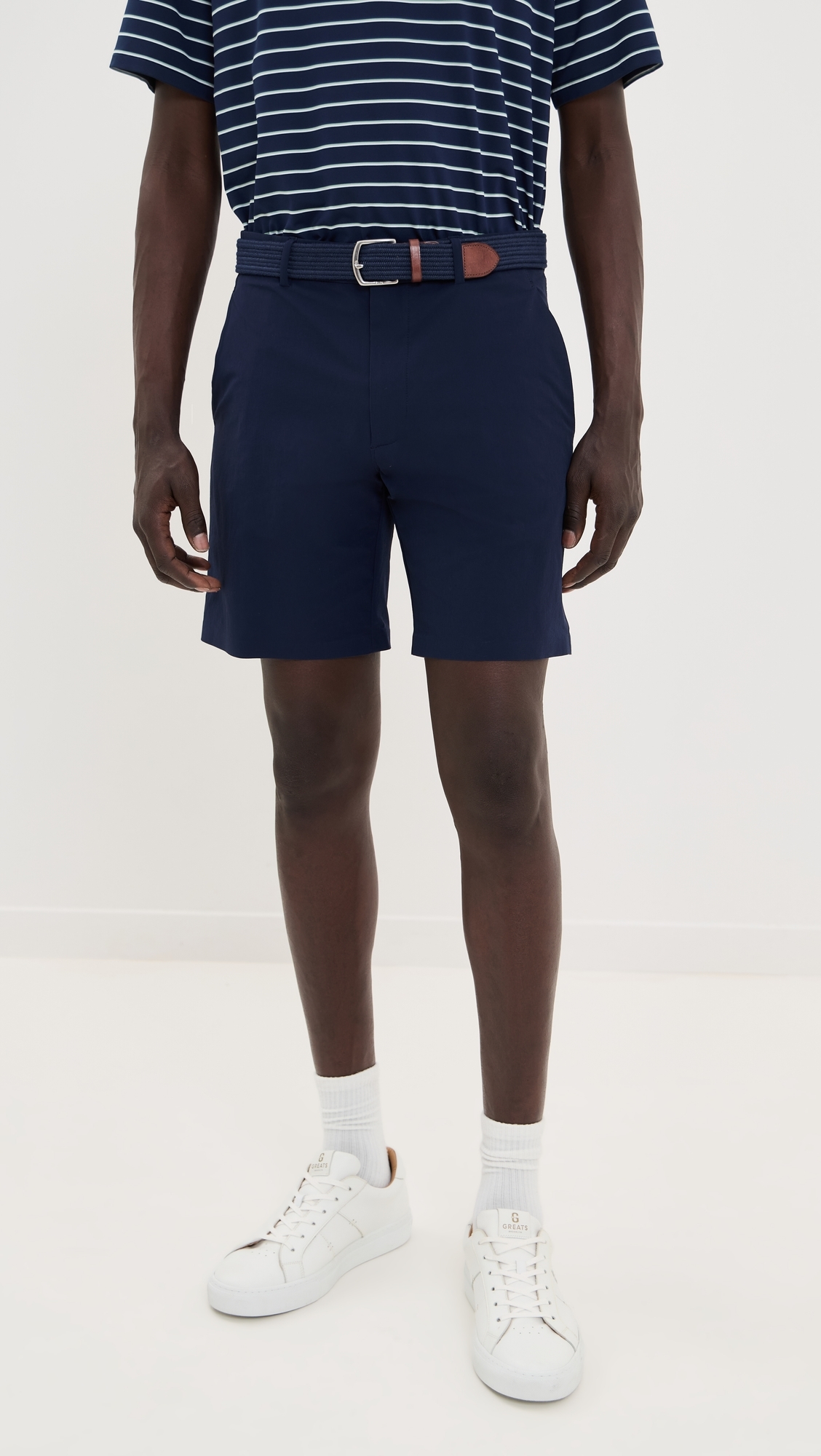RLX Ralph Lauren On Course Matte Stretch Nylon Shorts 8 Refined Navy