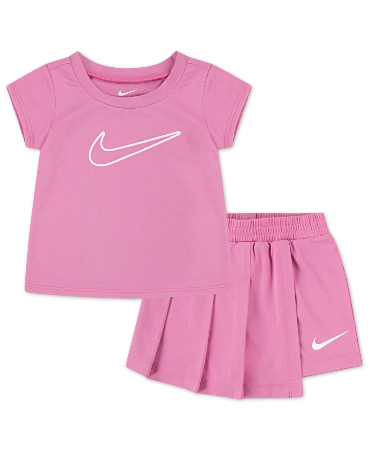 Little Girls 2-Piece All Day Play Skort Set - Magic flamingo