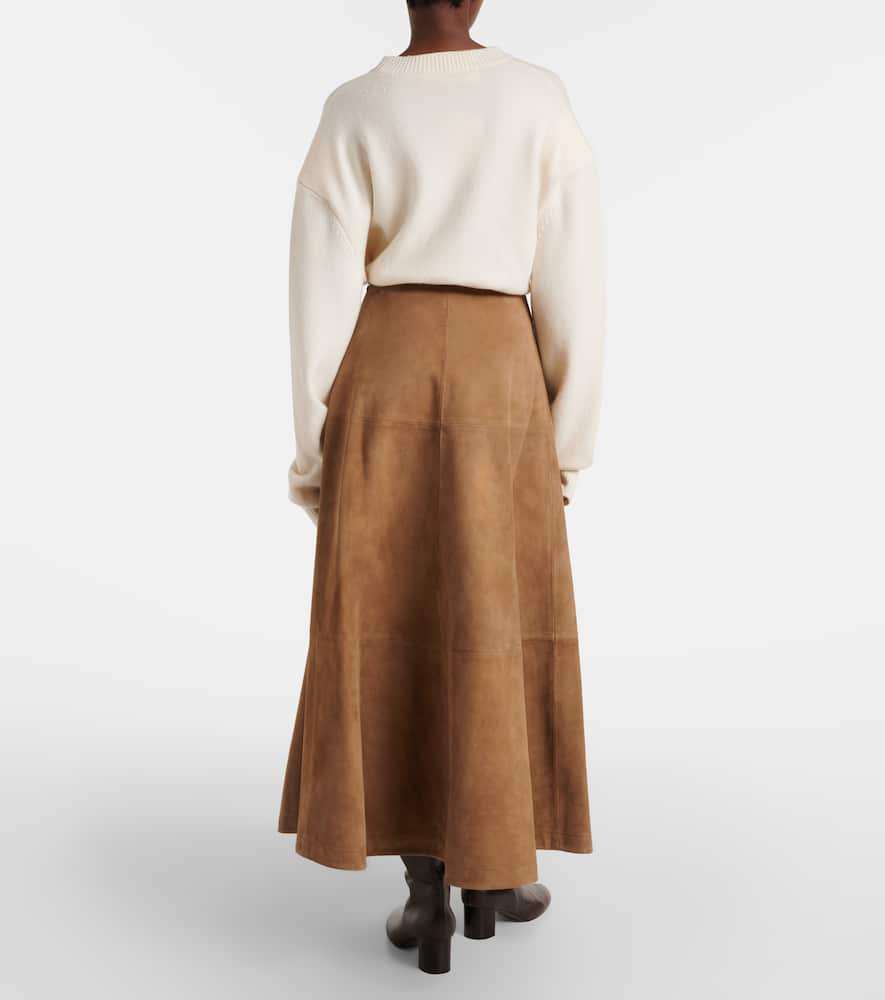 Varda suede midi skirt