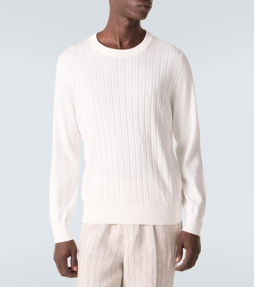 Striped cotton sweater