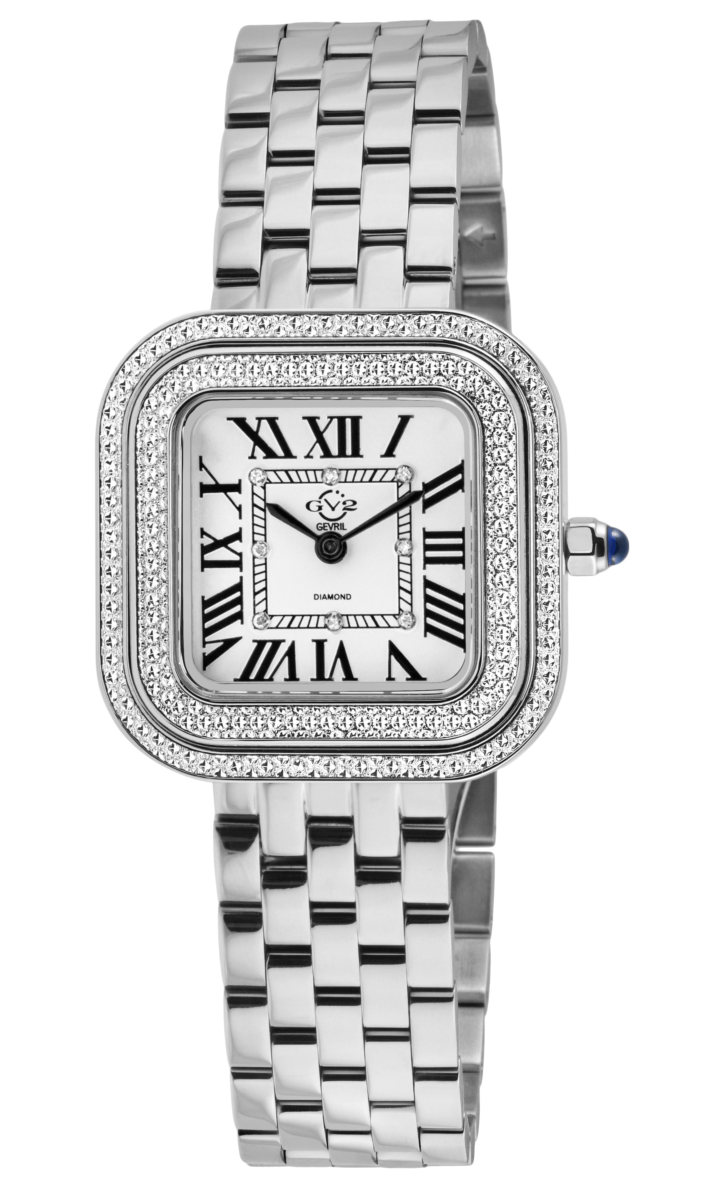 Bellagio Women's Swiss Made Diamond Watch, Silver-White Dial, 316L Stainless Steel Bracelet