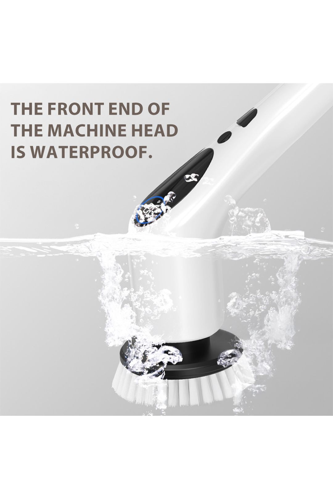 Living And Home 1 Cordless Handheld Electric Spin Scrubber With Long Handle In White