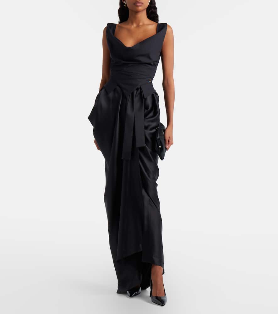 Kendall bow-detail maxi skirt