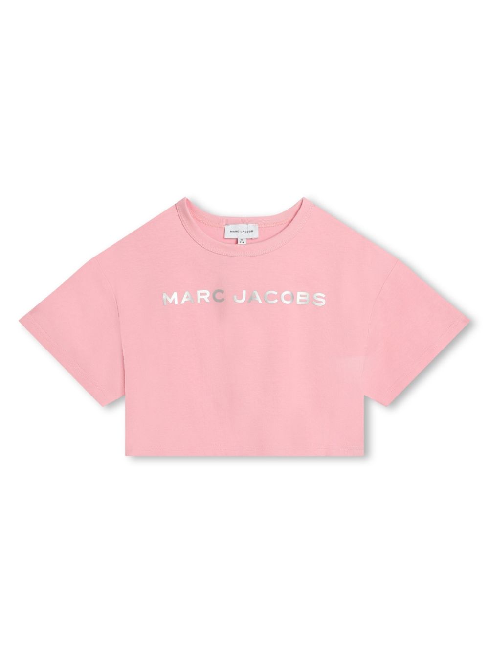 Logo-print cropped T-shirt - Pink