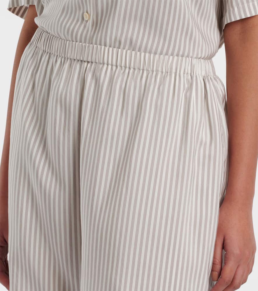 Zinnia striped silk shorts