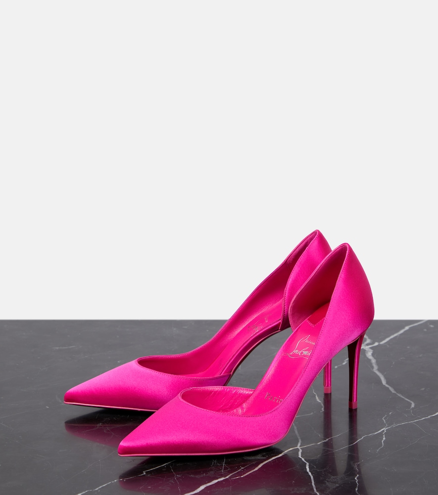 Christian Louboutin Iriza 85 silk satin pumps